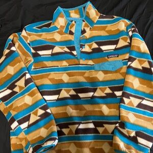 Patagonia Synchilla Fleece in Blue and Brown